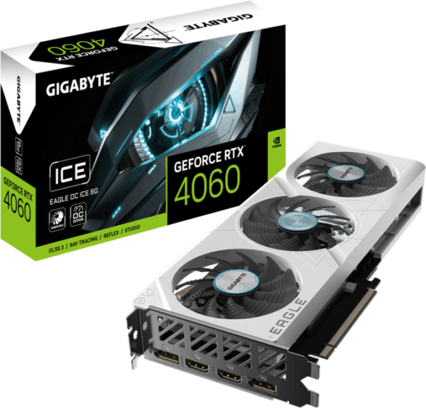 TARJETA DE VIDEO GIGABYTE RTX 4060 EAGLE OC 8GB ICE